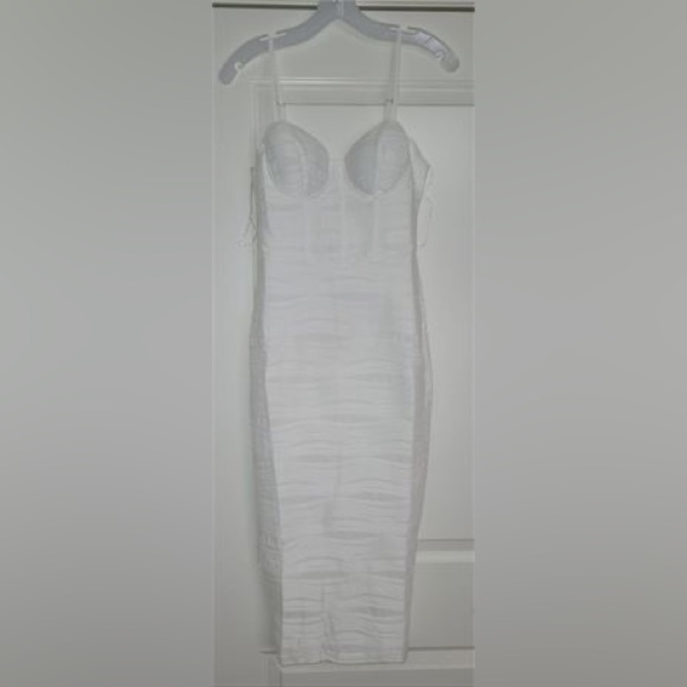 Privy Womens Danika Scuba Line Midi Dress Sz M